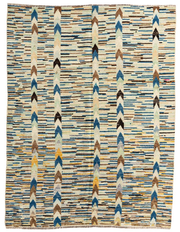 Detail image of 6' 4 x 9' 4 Hand Knotted Moroccan Wool Rug