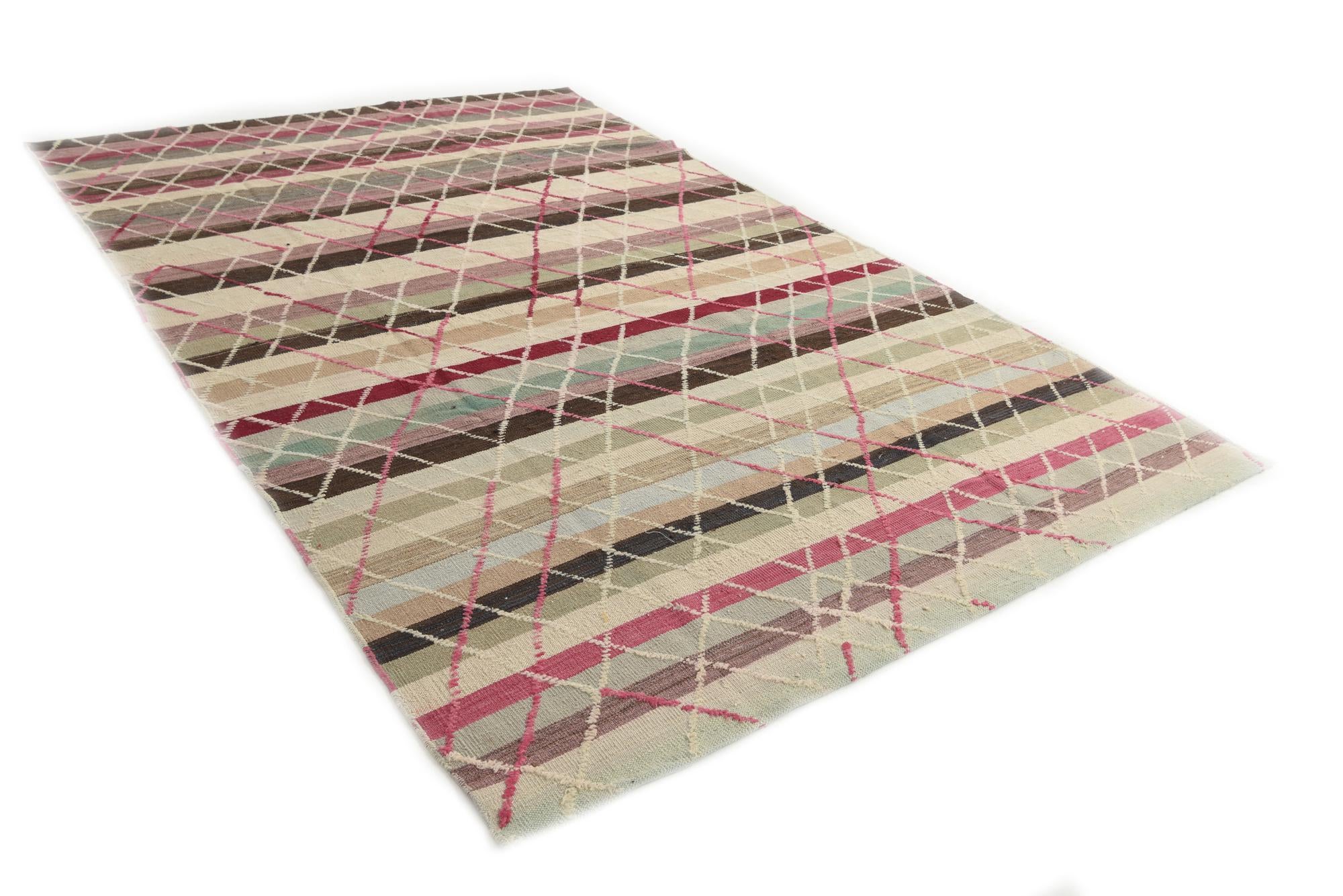 6' 3 x 10' Hand Knotted Moroccan Wool Rug