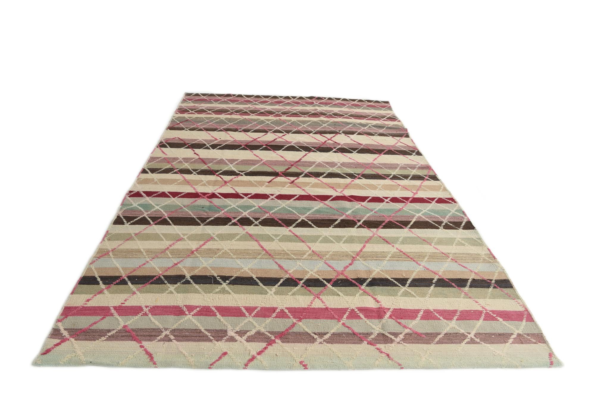 6' 3 x 10' Hand Knotted Moroccan Wool Rug