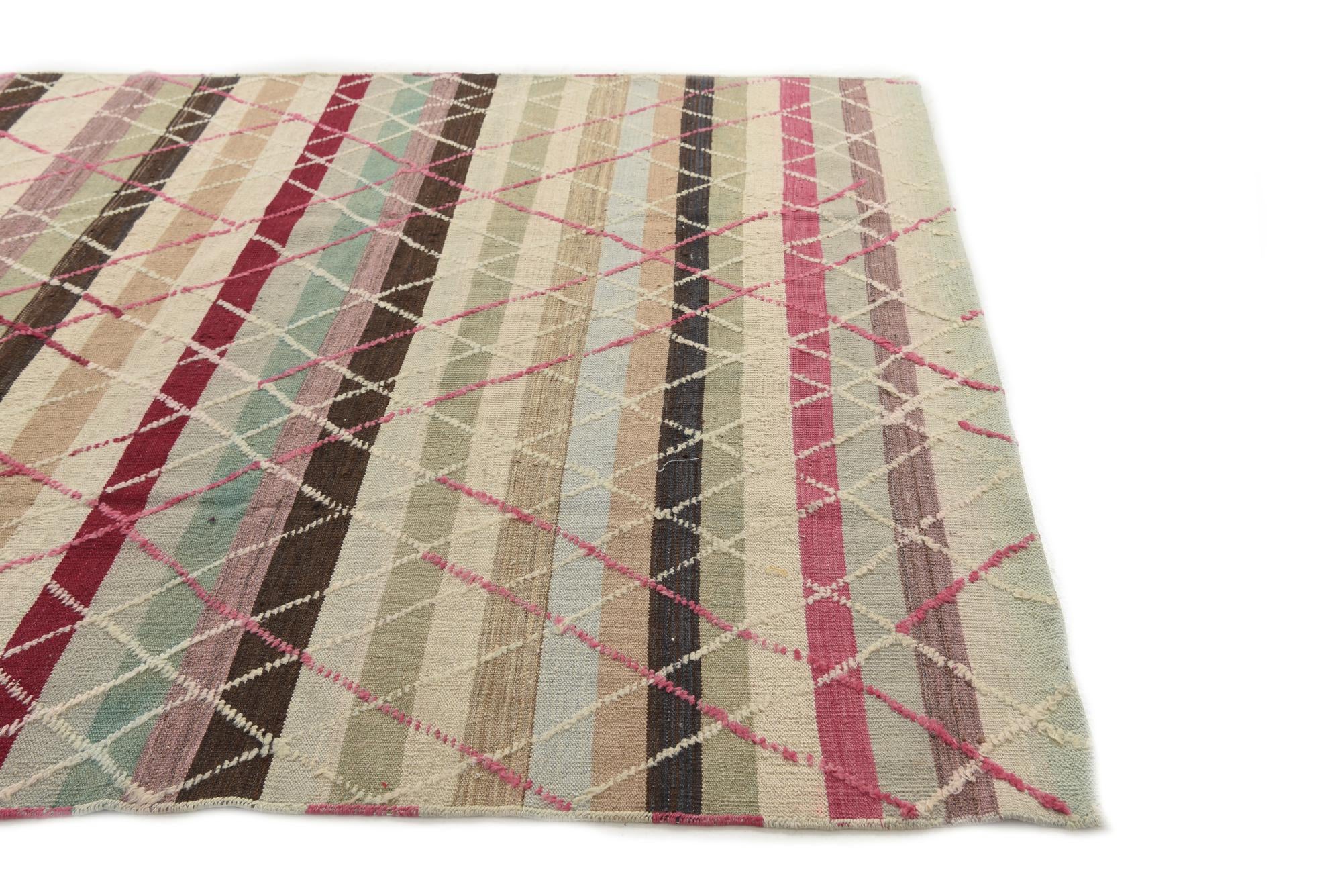 6' 3 x 10' Hand Knotted Moroccan Wool Rug