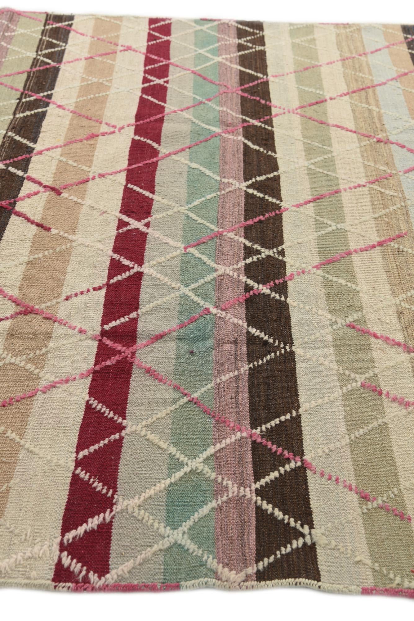 6' 3 x 10' Hand Knotted Moroccan Wool Rug