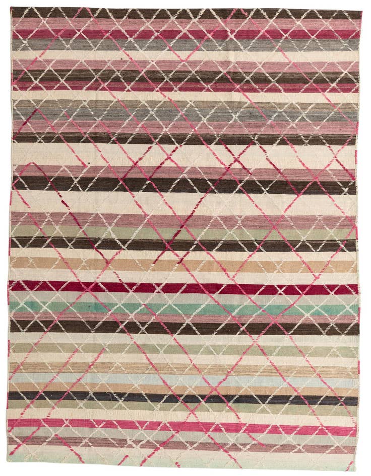 Detail image of 6' 3 x 10' Hand Knotted Moroccan Wool Rug