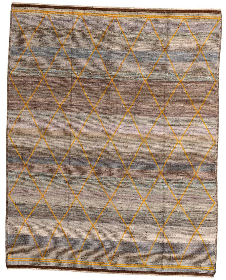 Detail image of 8' 3 x 10' 3 Hand Knotted Moroccan Wool Rug