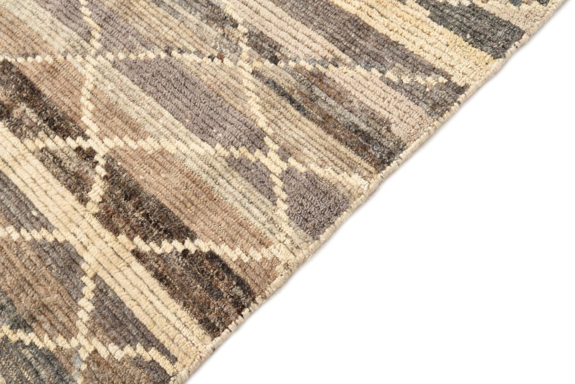 5' 9 x 9' Hand Knotted Moroccan Wool Rug