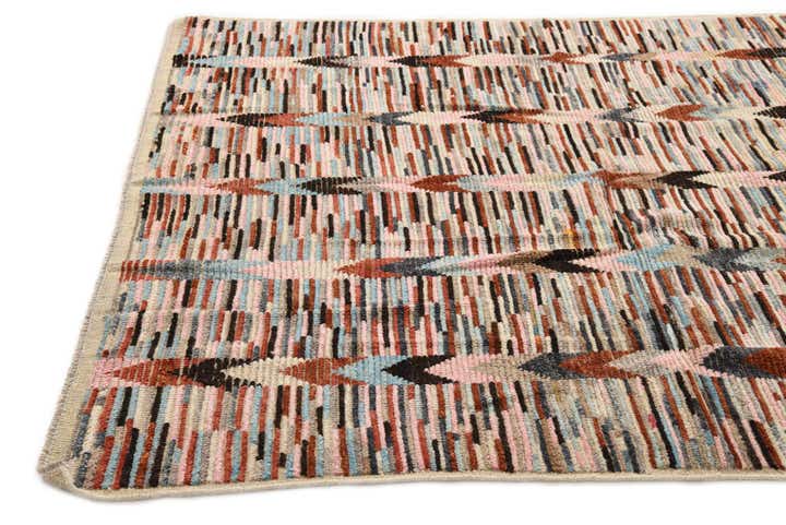 6' 3 x 9' 4 Hand Knotted Moroccan Wool Rug