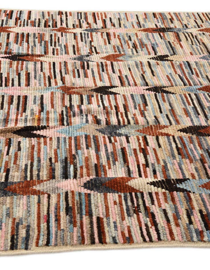Detail image of 6' 3 x 9' 4  Hand Knotted Moroccan Wool Rug