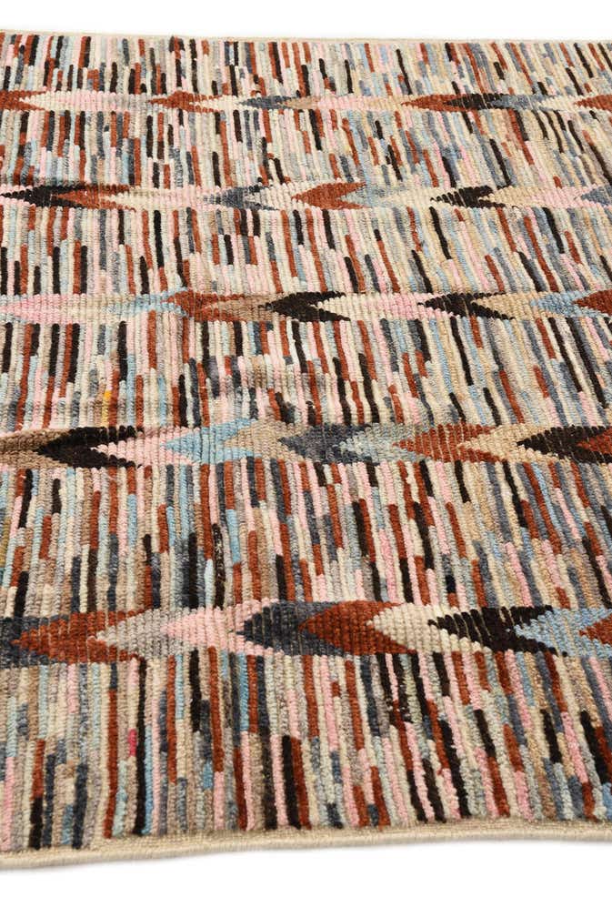6' 3 x 9' 4 Hand Knotted Moroccan Wool Rug
