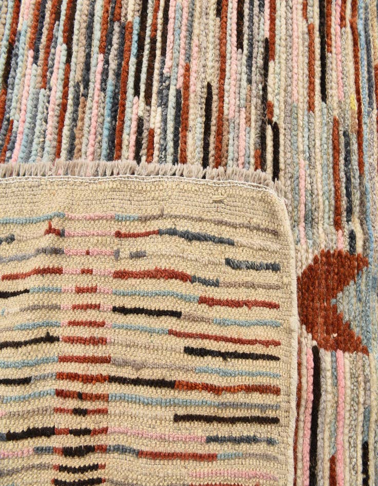 Detail image of 6' 3 x 9' 4  Hand Knotted Moroccan Wool Rug