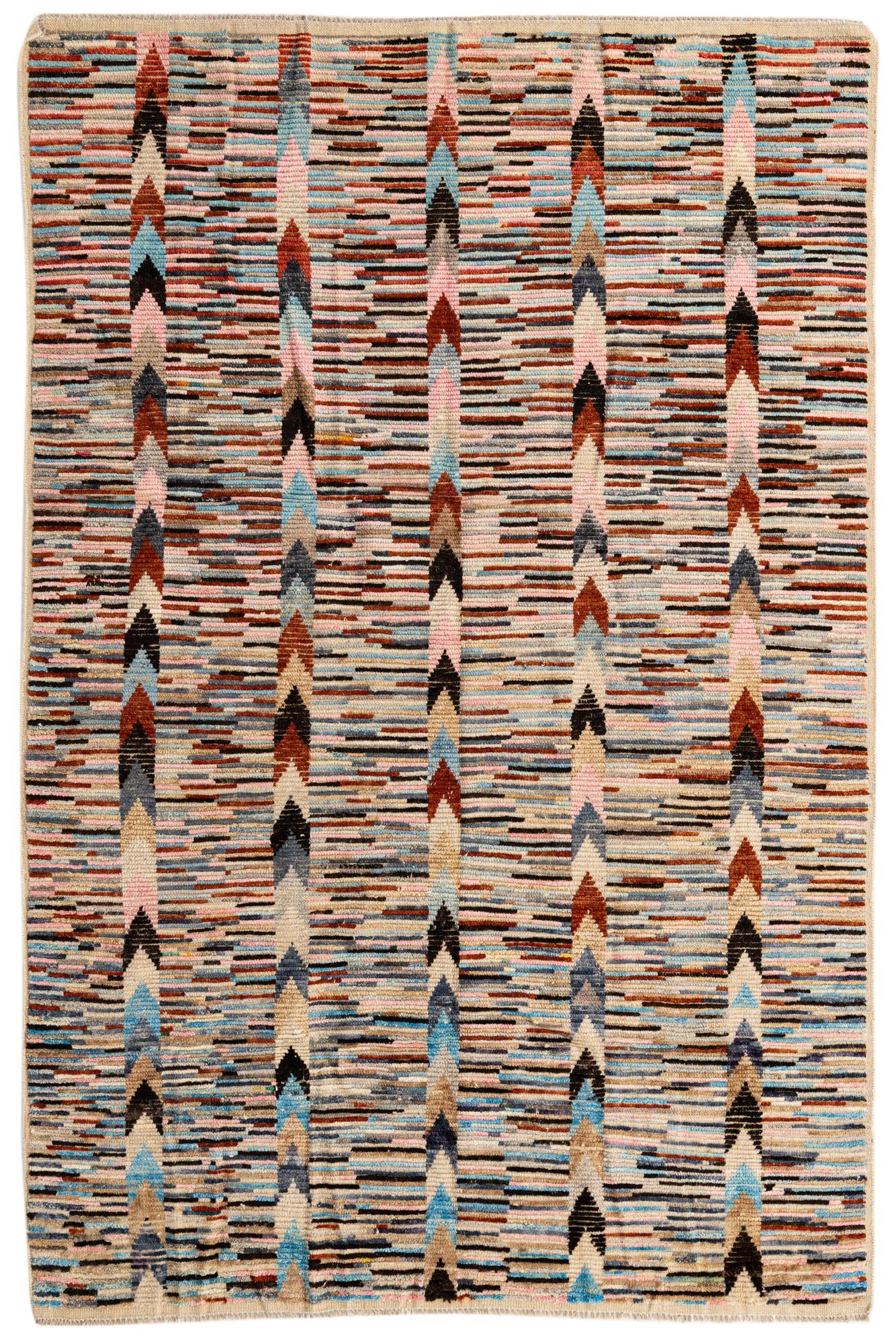 6' 3 x 9' 4 Hand Knotted Moroccan Wool Rug