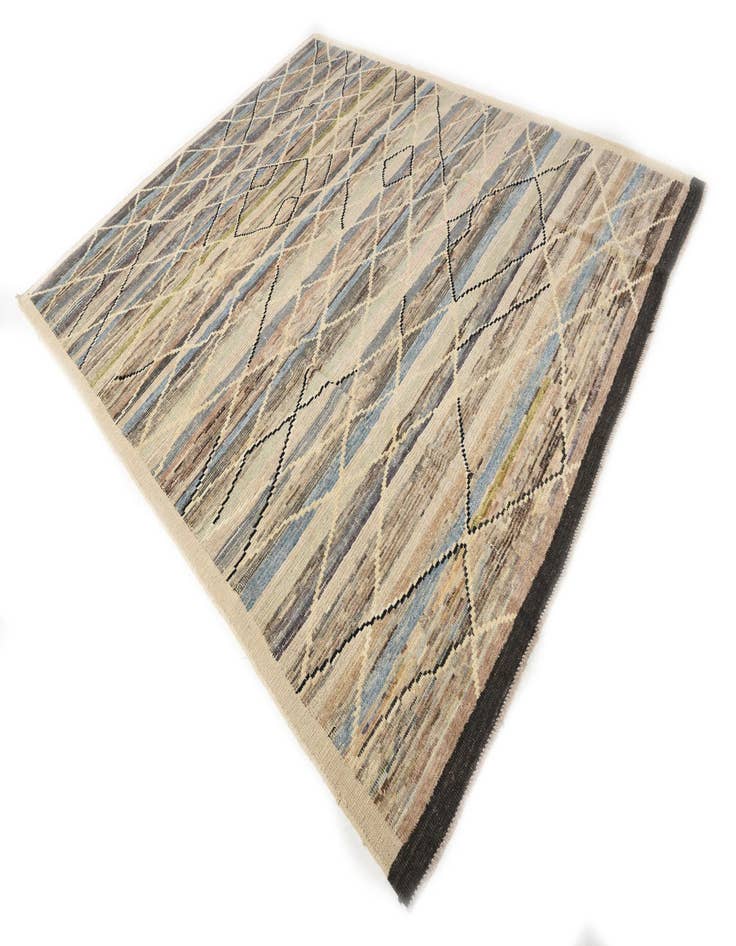 Detail image of 8' 2 x 10'  Hand Knotted Moroccan Wool Rug