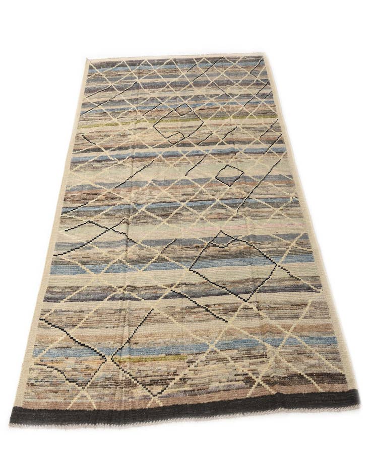 Detail image of 8' 2 x 10'  Hand Knotted Moroccan Wool Rug