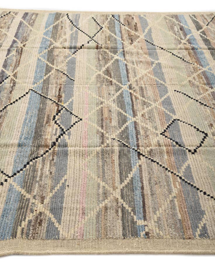 Detail image of 8' 2 x 10'  Hand Knotted Moroccan Wool Rug