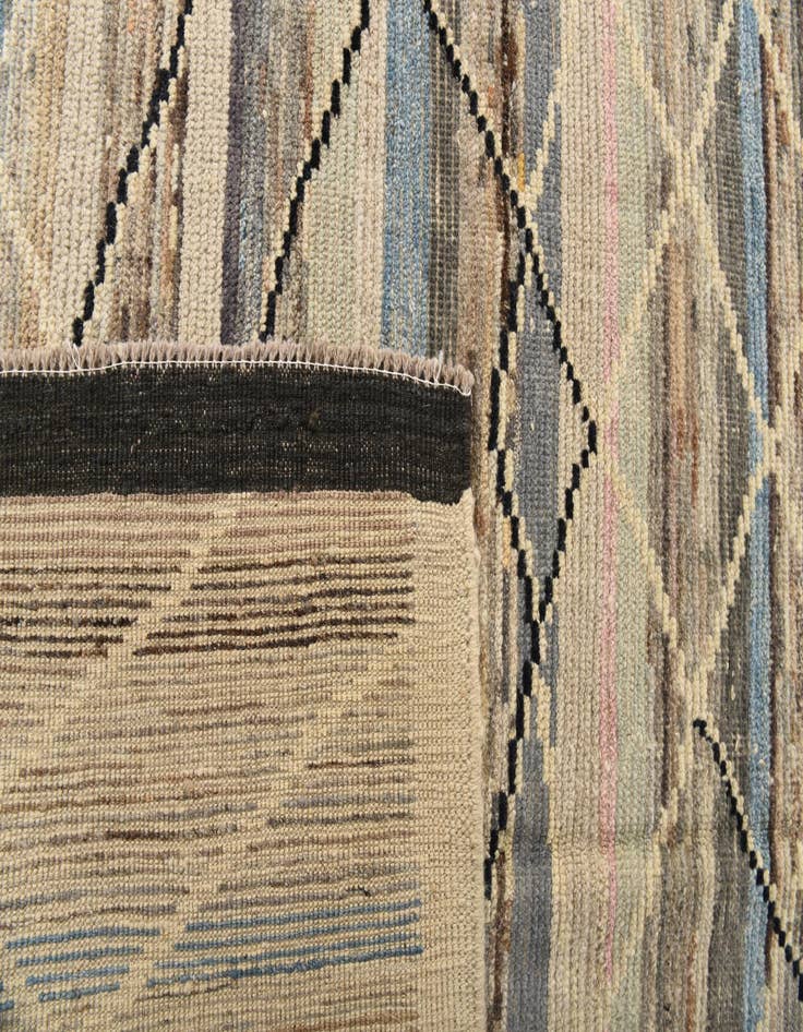 Detail image of 8' 2 x 10'  Hand Knotted Moroccan Wool Rug