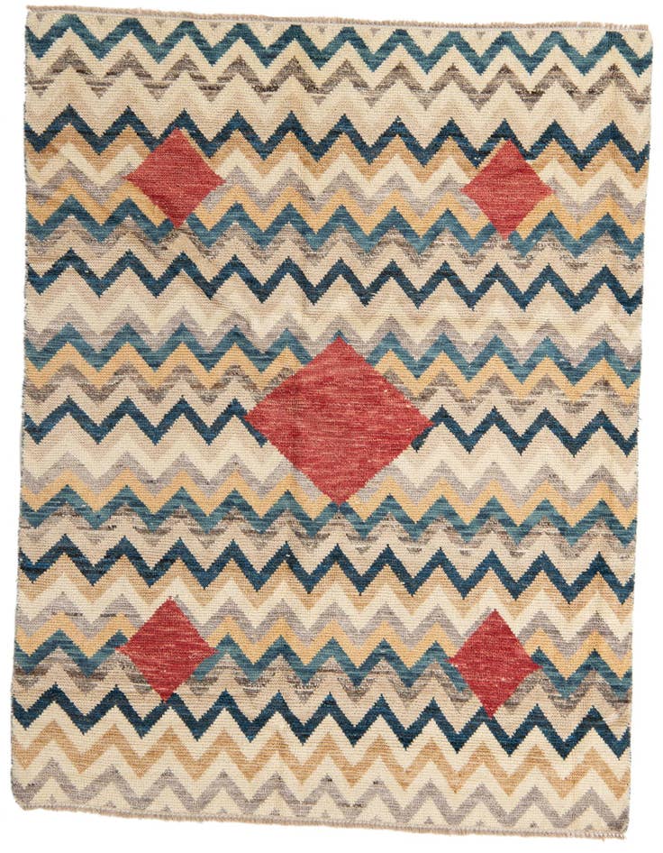 Detail image of 5' 9 x 8' Hand Knotted Moroccan Wool Rug