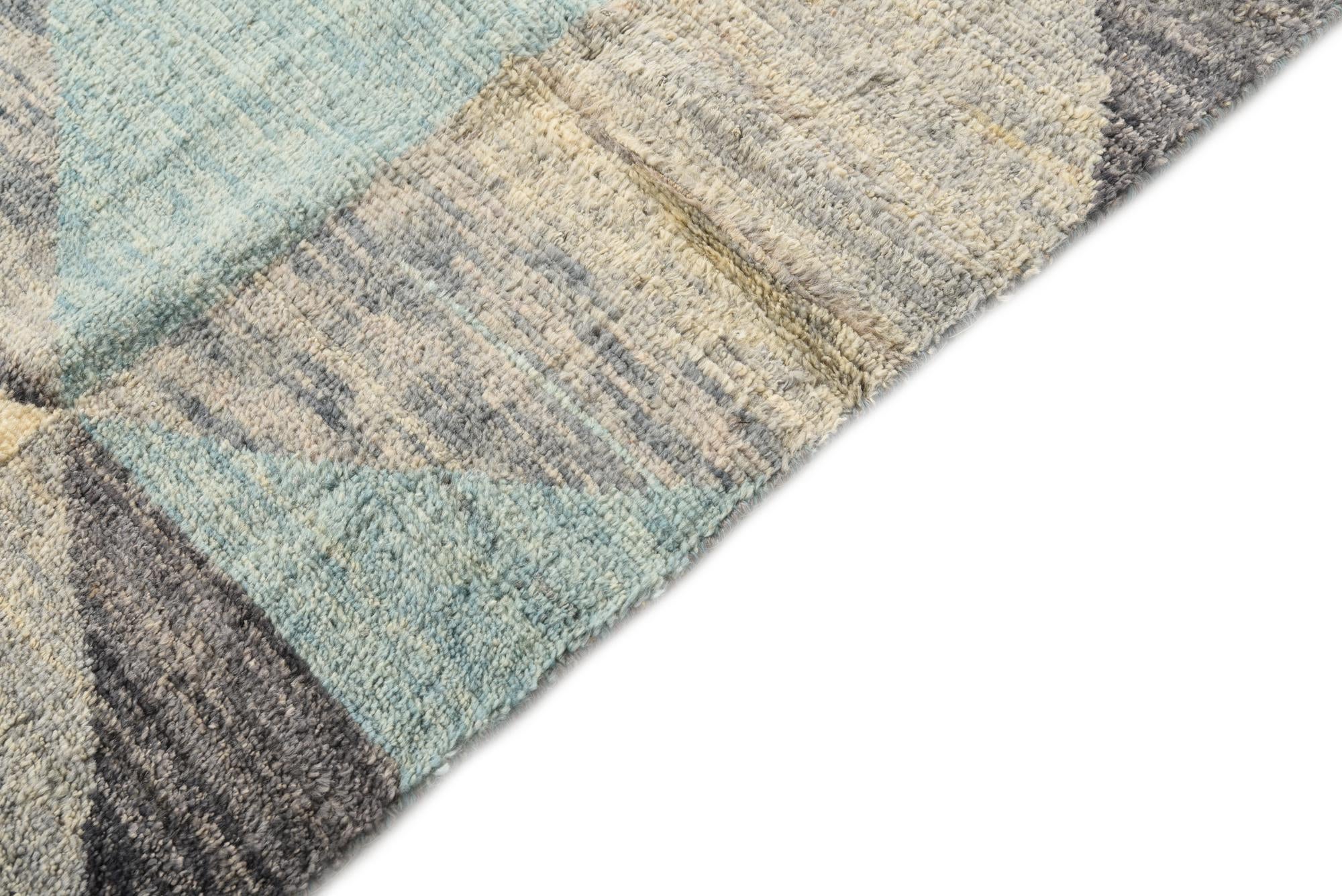 6' 4 x 10' Hand Knotted Moroccan Wool Rug