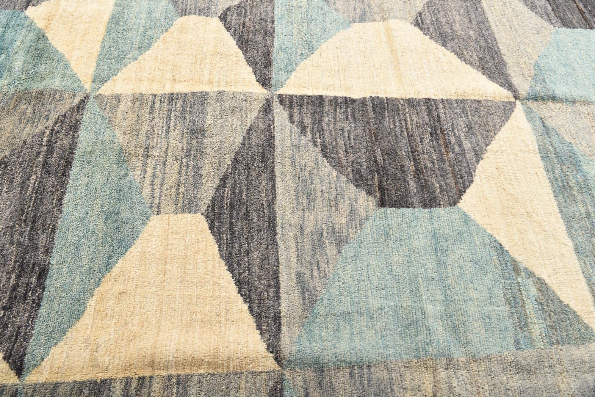6' 4 x 10' Hand Knotted Moroccan Wool Rug