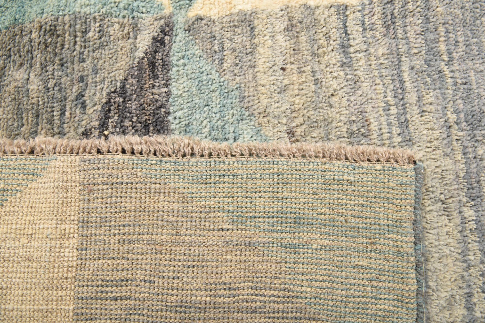 6' 4 x 10' Hand Knotted Moroccan Wool Rug