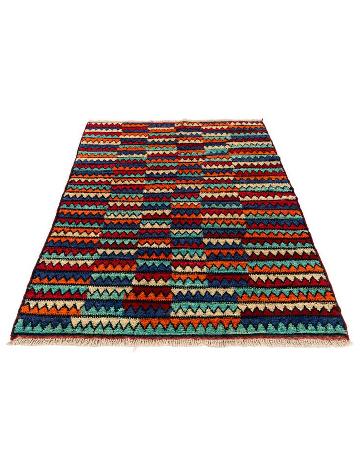 Detail image of 4' 2 x 5' 9 Hand Knotted Moroccan Wool Rug