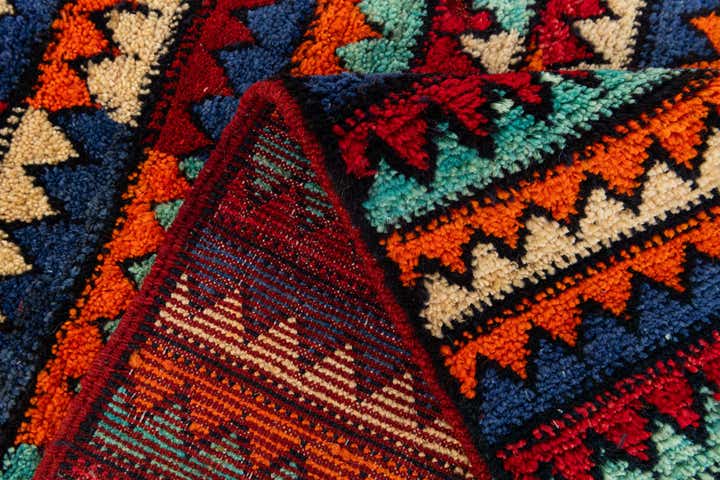 4' 2 x 5' 9 Hand Knotted Moroccan Wool Rug