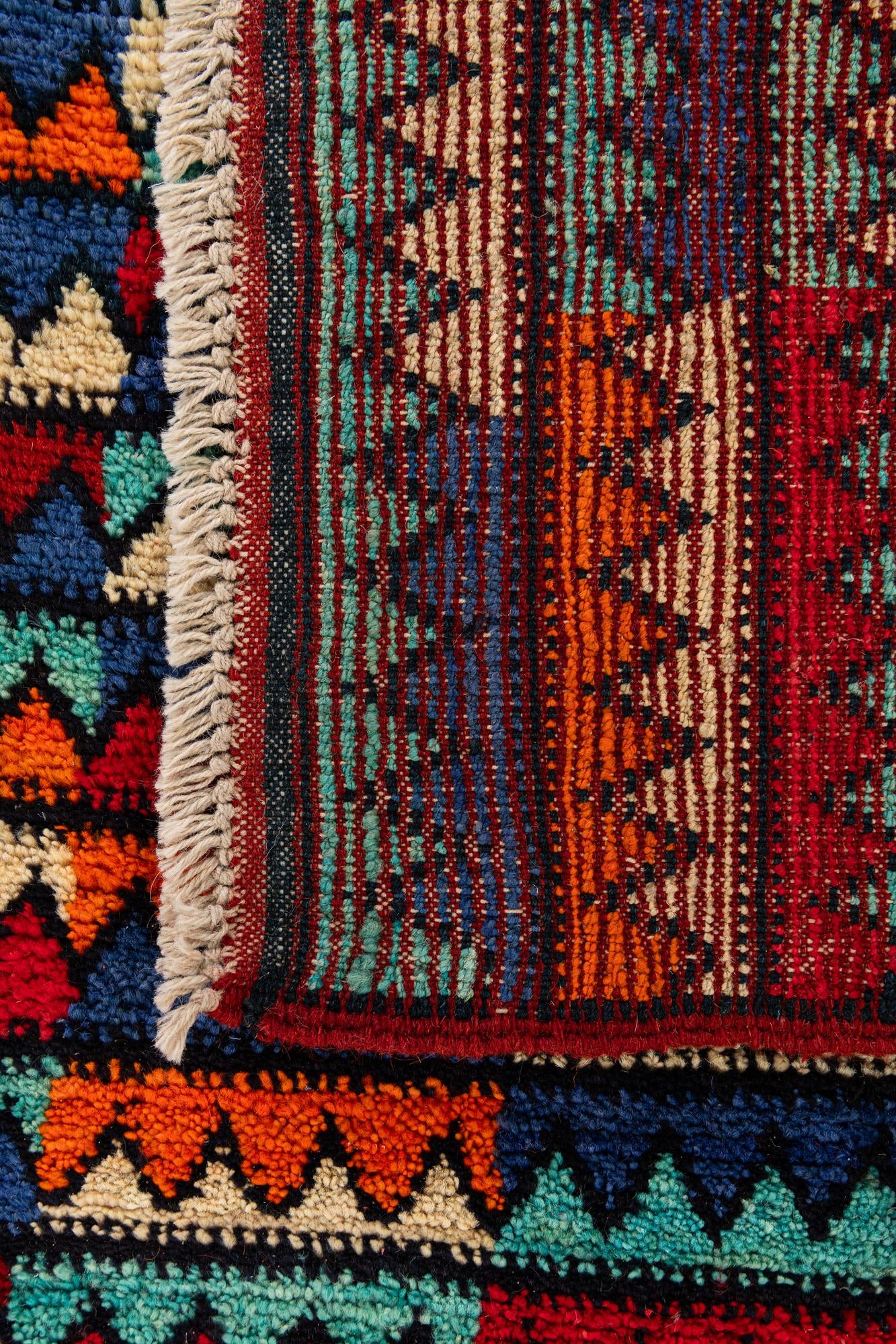 4' 2 x 5' 9 Hand Knotted Moroccan Wool Rug