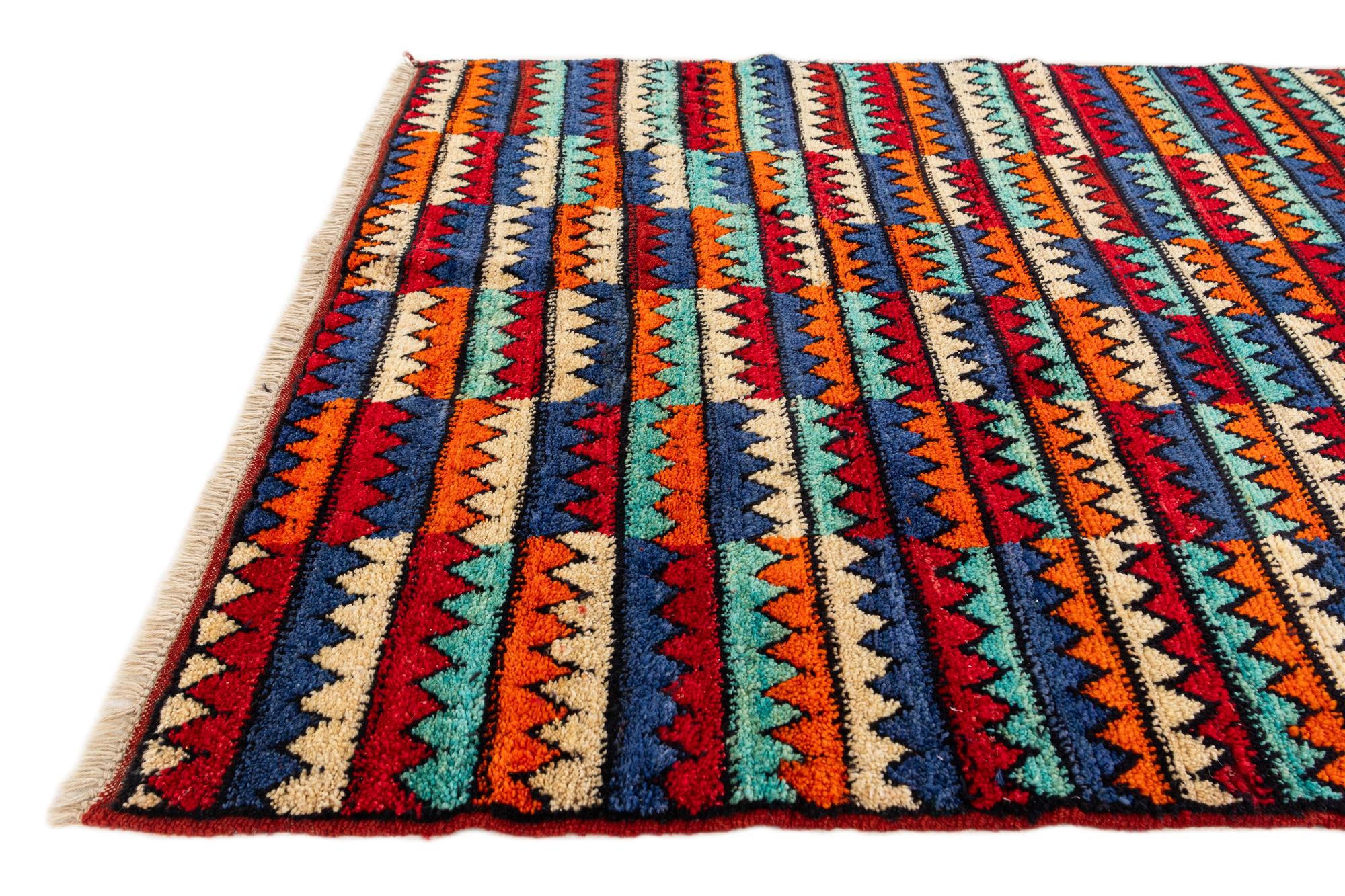 4' 2 x 5' 9 Hand Knotted Moroccan Wool Rug