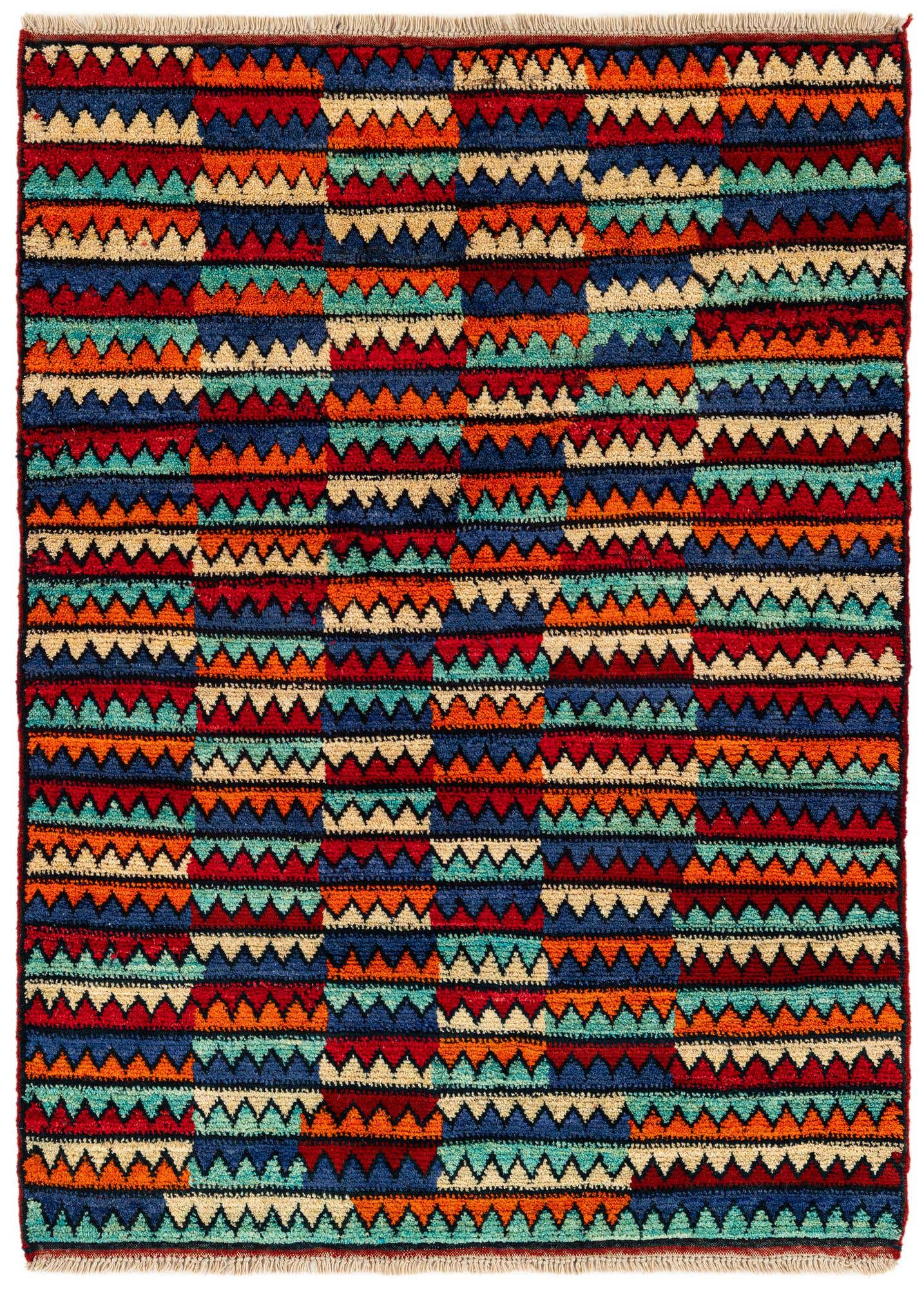 4' 2 x 5' 9 Hand Knotted Moroccan Wool Rug