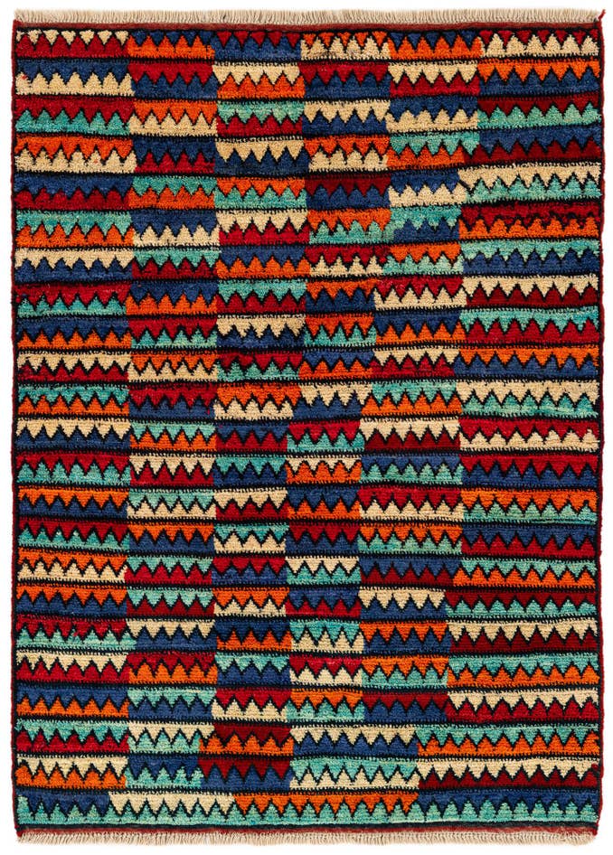 Detail image of 4' 2 x 5' 9 Hand Knotted Moroccan Wool Rug