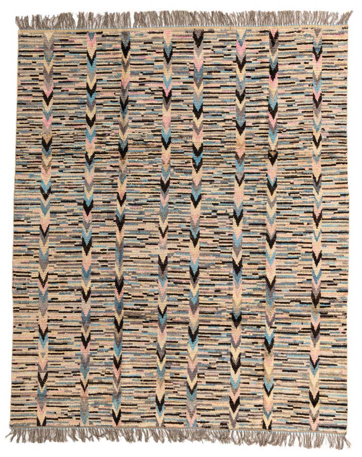 8' 9 x 10' 5 Hand Knotted Moroccan Wool Rug