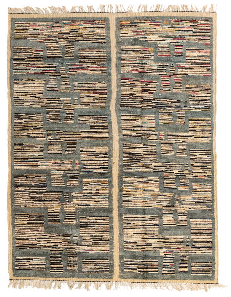 Detail image of 5' 8 x 10' Hand Knotted Moroccan Wool Rug