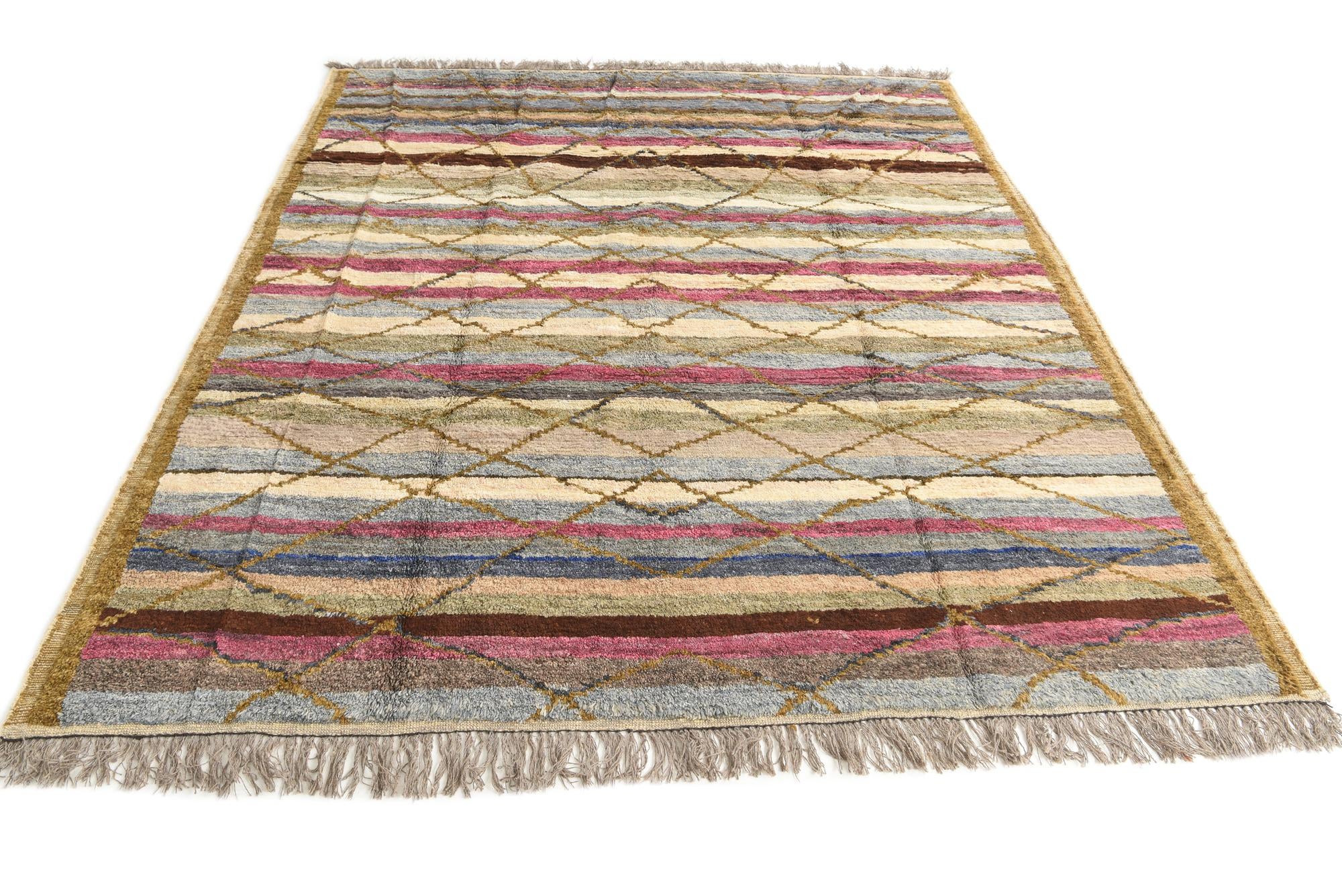 8' 7 x 10' 3 Hand Knotted Moroccan Wool Rug