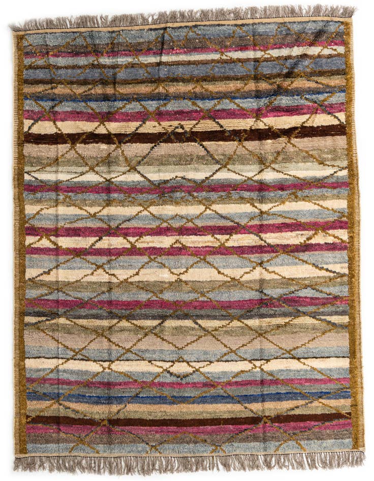 Detail image of 8' 7 x 10' 3 Hand Knotted Moroccan Wool Rug