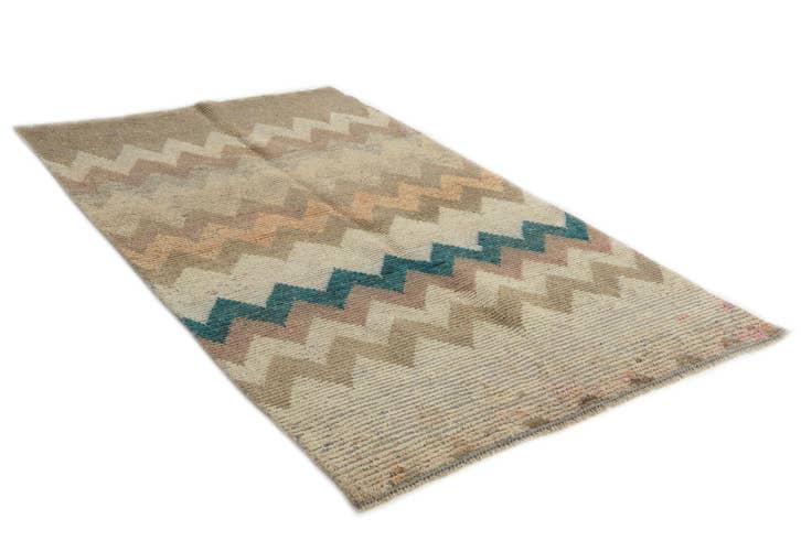 Detail image of 4' 8 x 7' 8 Hand Knotted Moroccan Wool Rug