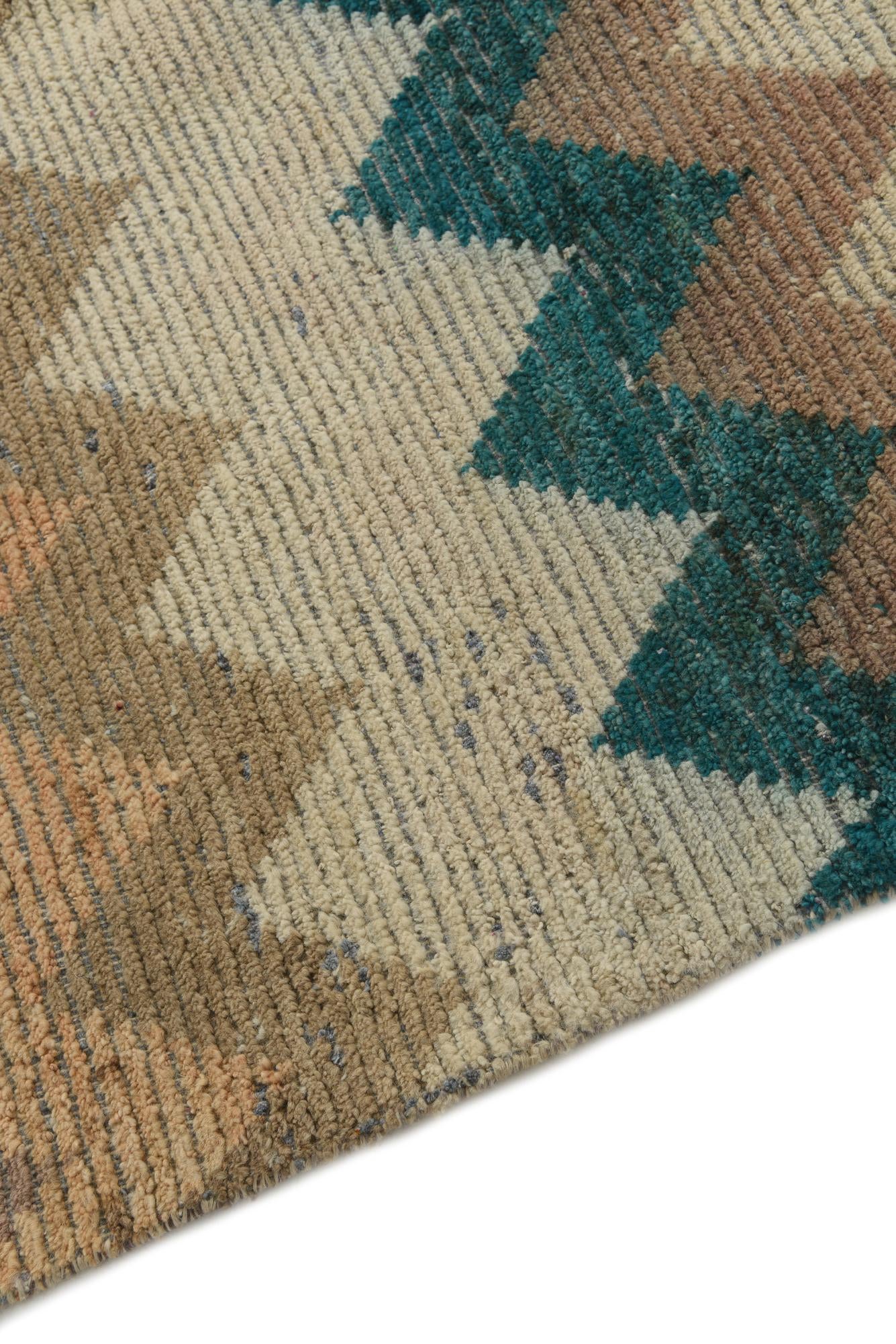 4' 8 x 7' 8 Hand Knotted Moroccan Wool Rug