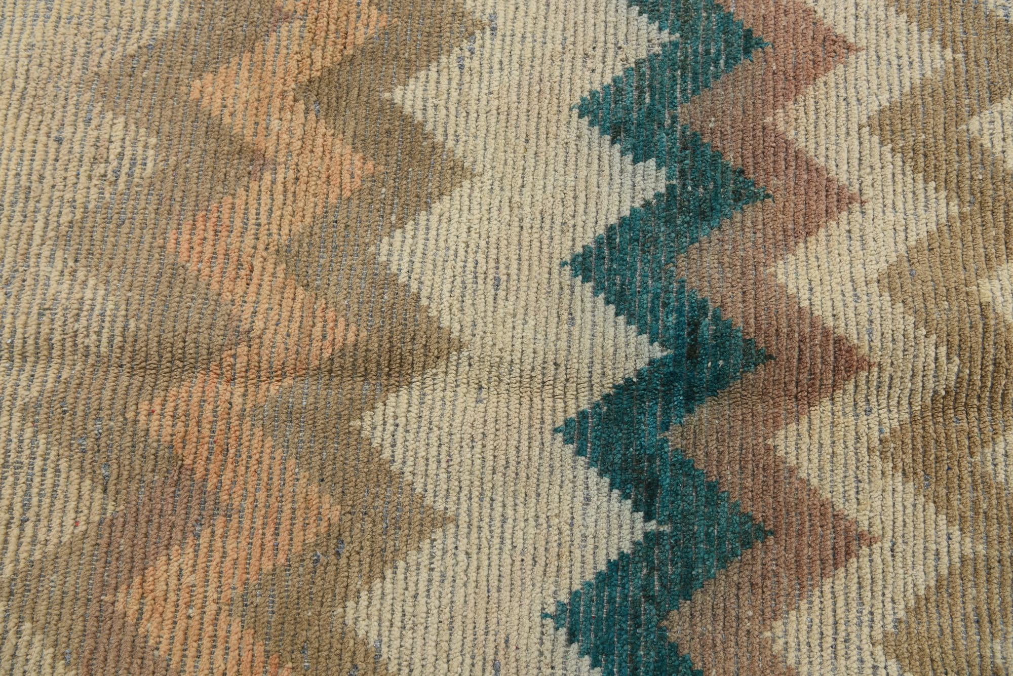 4' 8 x 7' 8 Hand Knotted Moroccan Wool Rug