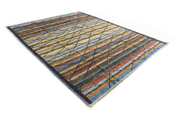 8' 3 x 10' 3 Hand Knotted Moroccan Wool Rug