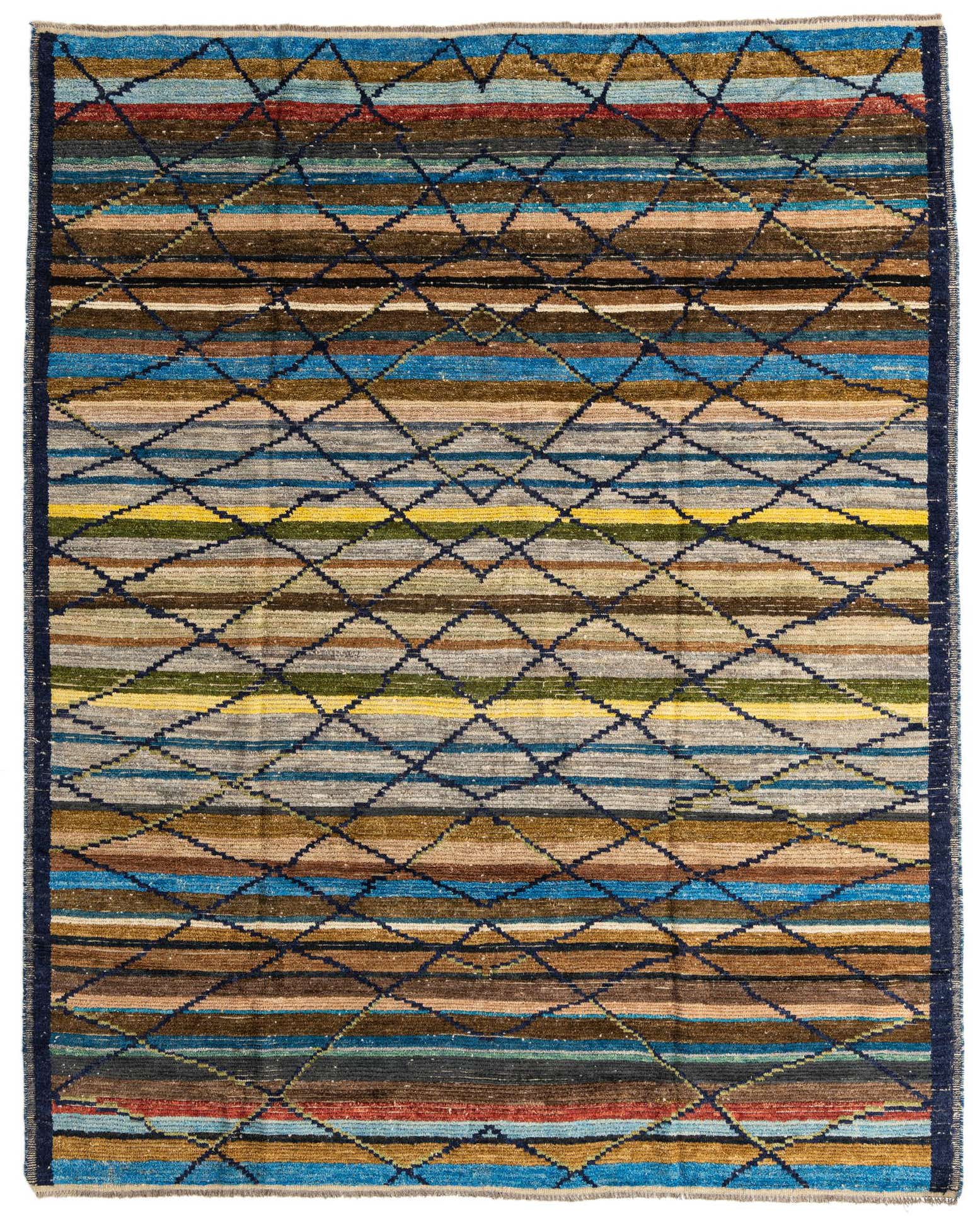 8' 3 x 10' 3 Hand Knotted Moroccan Wool Rug
