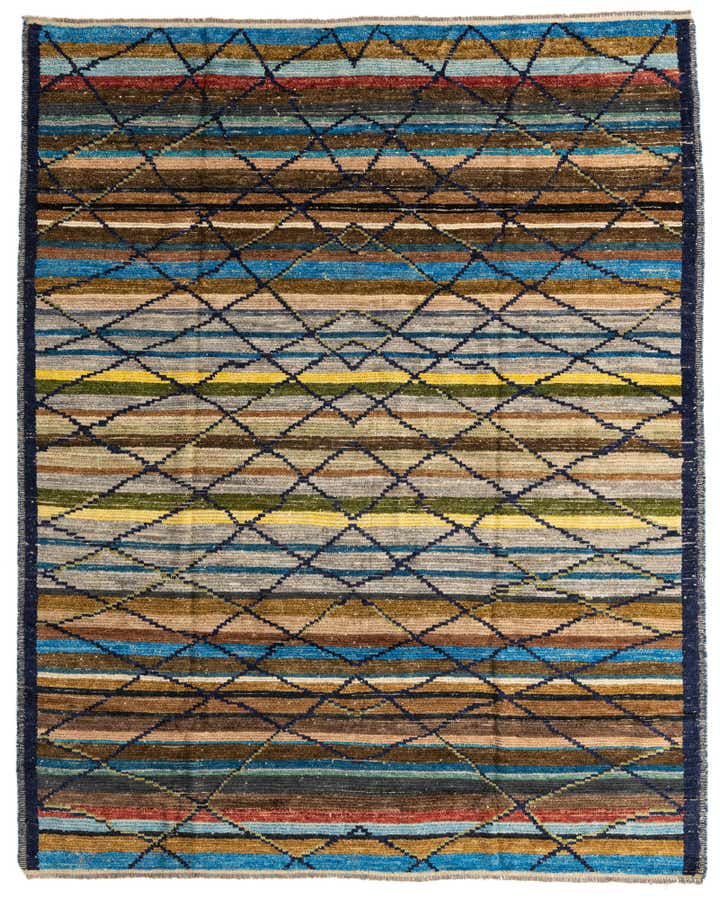 8' 3 x 10' 3 Hand Knotted Moroccan Wool Rug