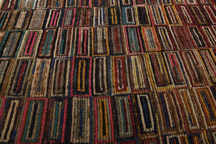 7' 5 x 9' 10 Hand Knotted Moroccan Wool Rug