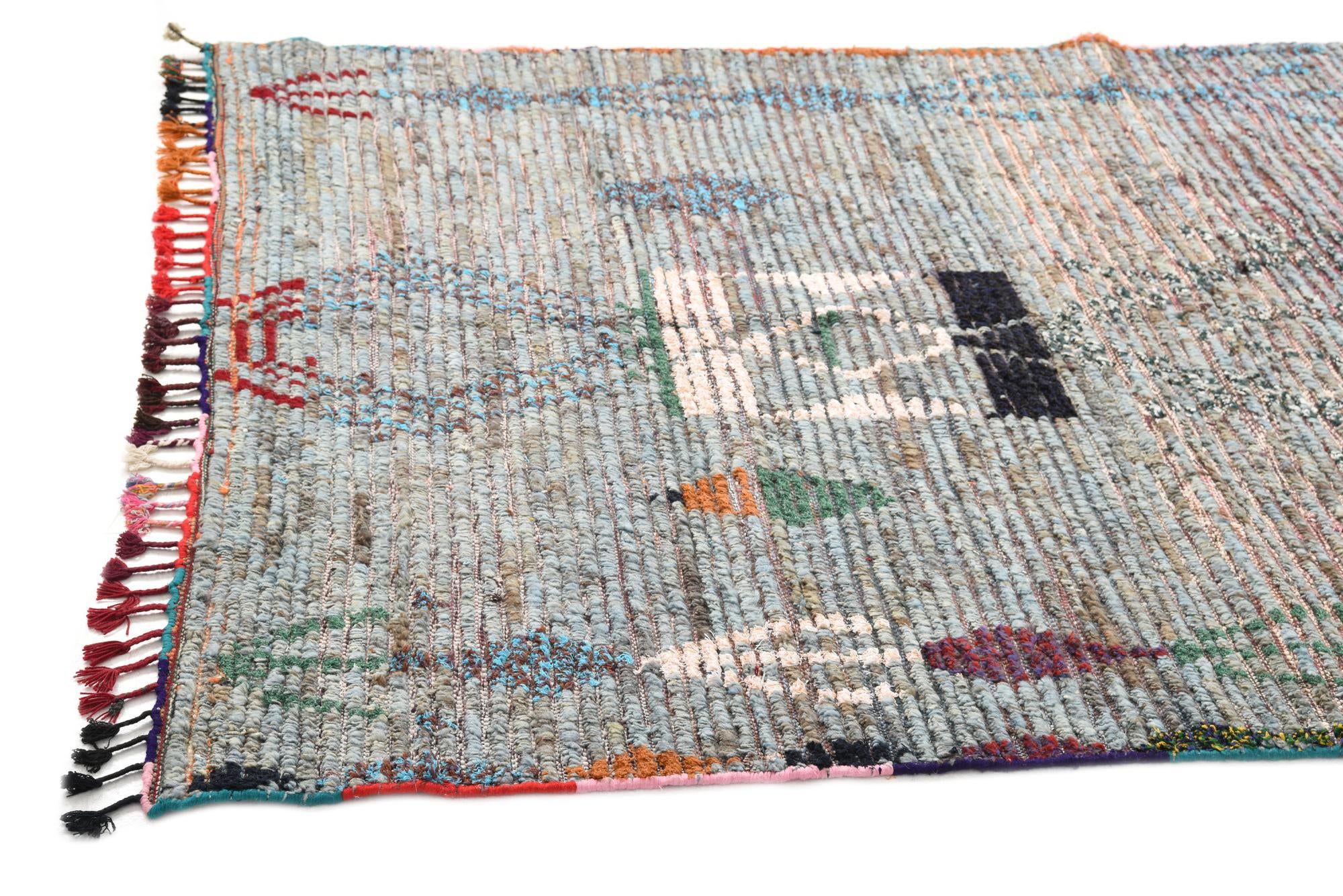 5' x 8' Hand Knotted Moroccan Wool Rug