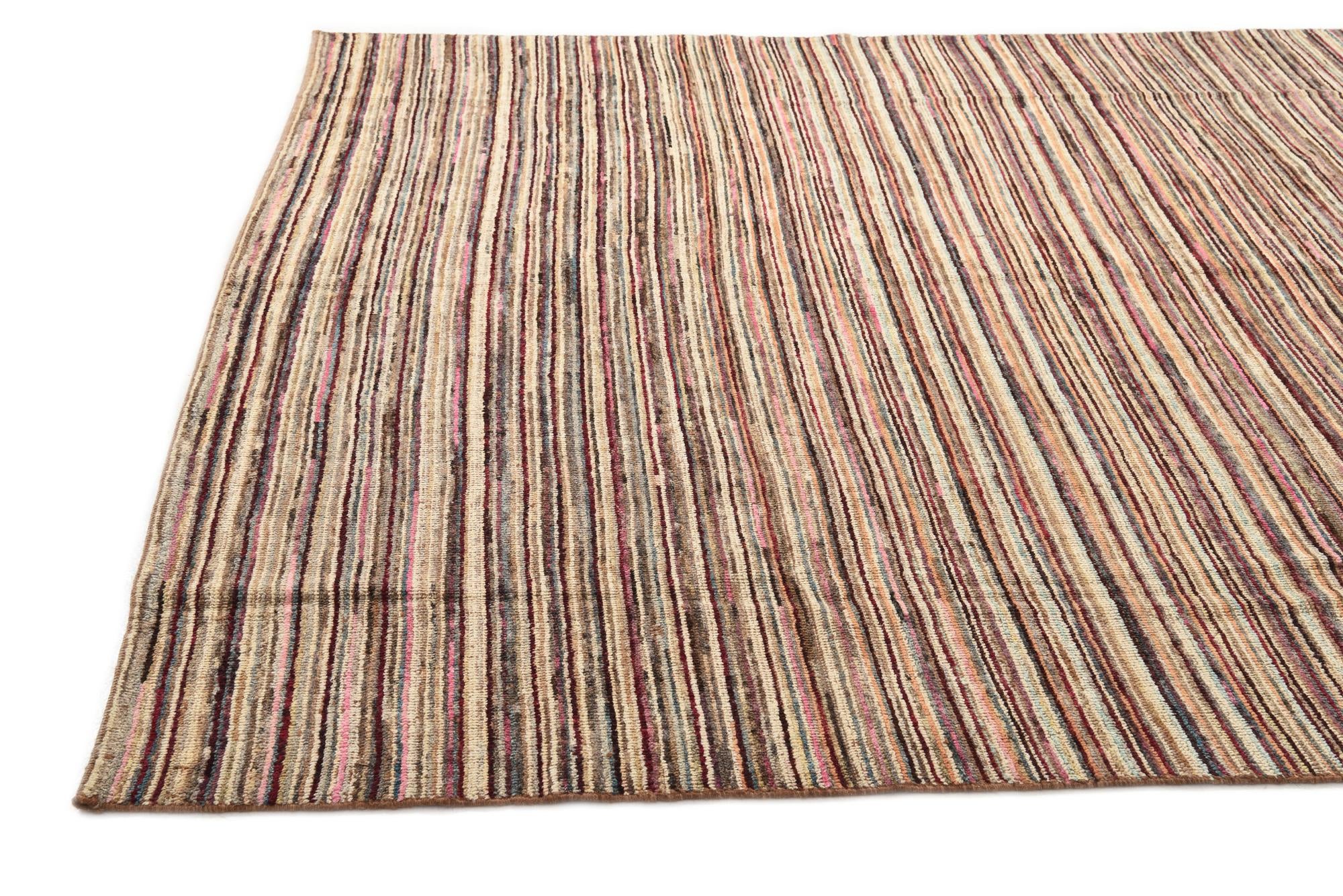 8' x 10' Hand Knotted Moroccan Wool Rug