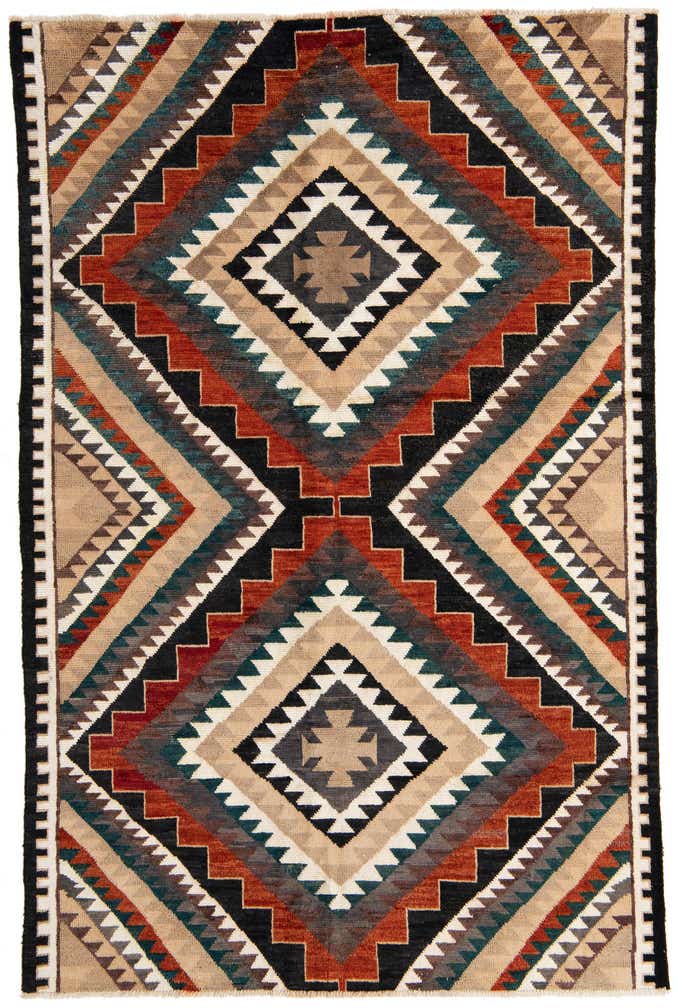 6' 8 x 10' 1 Hand Knotted Moroccan Wool Rug