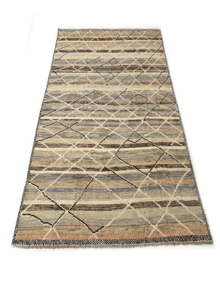 Detail image of 7' 10 x 10' 1  Hand Knotted Moroccan Wool Rug