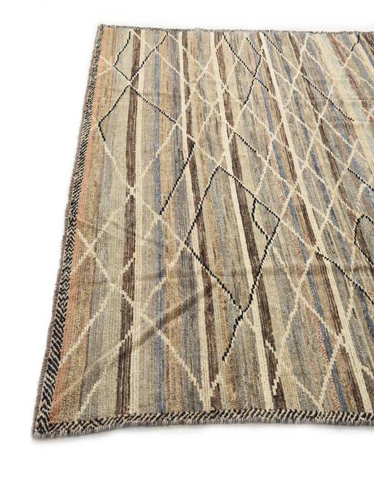 Detail image of 7' 10 x 10' 1  Hand Knotted Moroccan Wool Rug