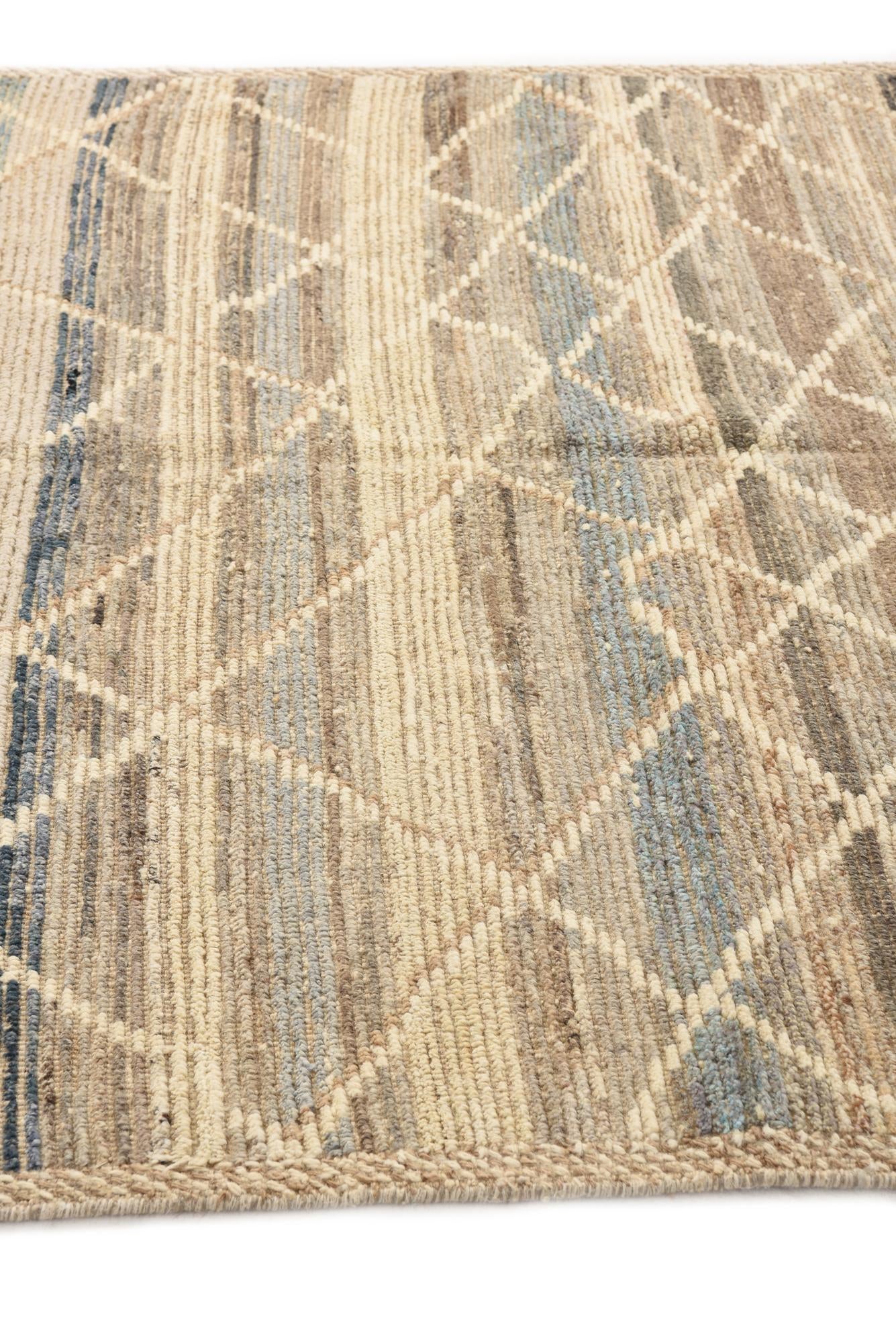 6' x 9' 4 Hand Knotted Moroccan Wool Rug