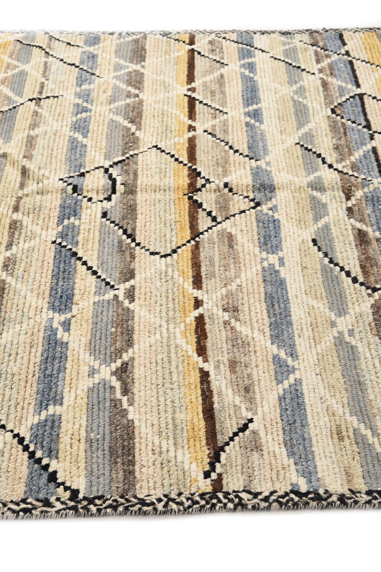 6' x 9' 8 Hand Knotted Moroccan Wool Rug