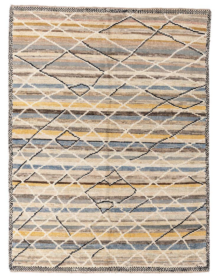 Detail image of 6' x 9' 8 Hand Knotted Moroccan Wool Rug