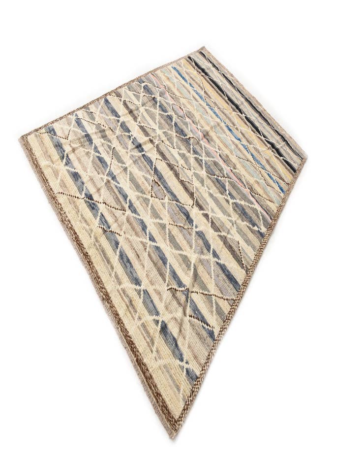 Detail image of 5' 10 x 9' 2  Hand Knotted Moroccan Wool Rug