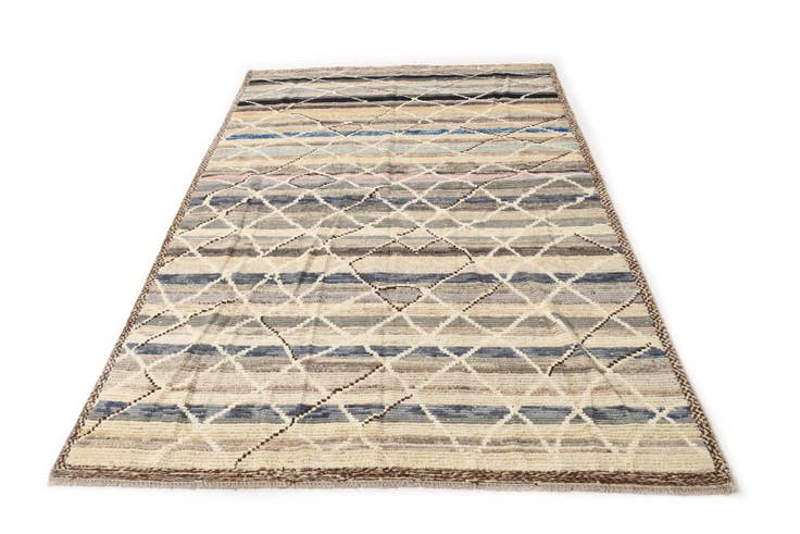 Detail image of 5' 10 x 9' 2 Hand Knotted Moroccan Wool Rug