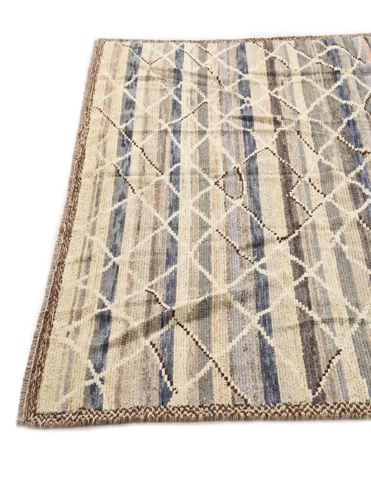 Detail image of 5' 10 x 9' 2  Hand Knotted Moroccan Wool Rug