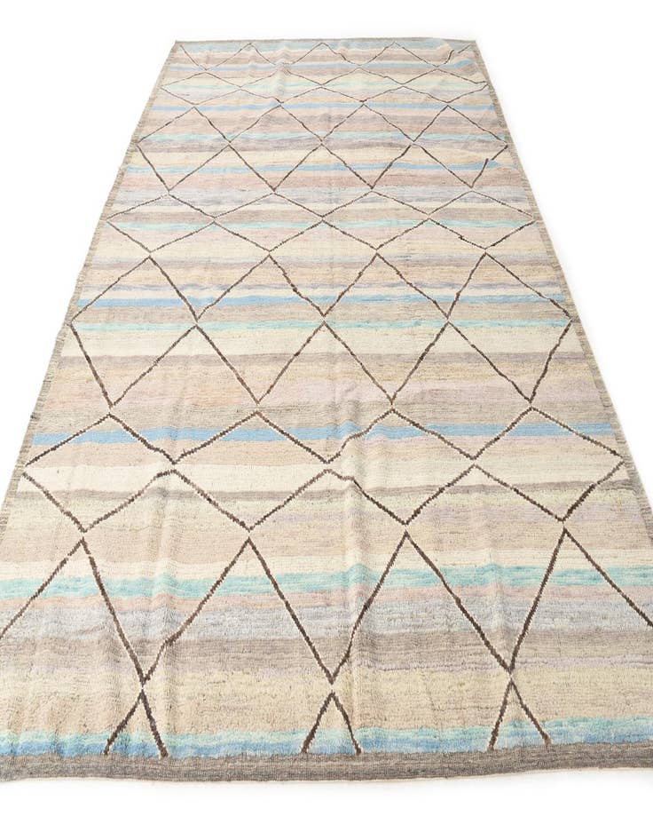 Detail image of 9' 2 x 11' 9  Hand Knotted Moroccan Wool Rug